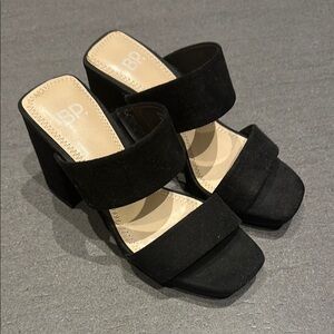Like New Nordstrom BP Black Women's Heeled Sandals Size 4